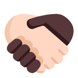 Microsoft(Windows) Handshake: Light Skin Tone, Dark Skin Tone Emoji