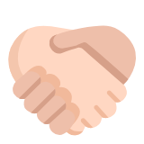 Microsoft(Windows) Handshake: Light Skin Tone, Medium-Light Skin Tone Emoji