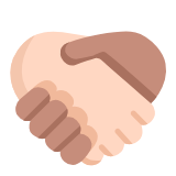 Microsoft(Windows) Handshake: Light Skin Tone, Medium Skin Tone Emoji