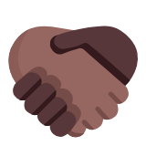 Microsoft(Windows) Handshake: Medium-Dark Skin Tone, Dark Skin Tone Emoji