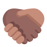 Microsoft(Windows) Handshake: Medium-Dark Skin Tone, Medium Skin Tone Emoji