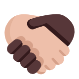 Microsoft(Windows) Handshake: Medium-Light Skin Tone, Dark Skin Tone Emoji