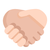 Microsoft(Windows) Handshake: Medium-Light Skin Tone, Light Skin Tone Emoji