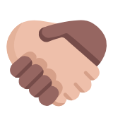 Microsoft(Windows) Handshake: Medium-Light Skin Tone, Medium-Dark Skin Tone Emoji