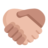 Microsoft(Windows) Handshake: Medium-Light Skin Tone, Medium Skin Tone Emoji