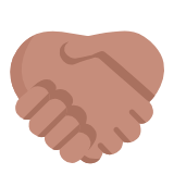 Microsoft(Windows) Handshake: Medium Skin Tone Emoji