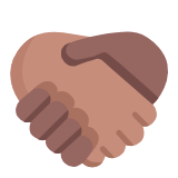 Microsoft(Windows) Handshake: Medium Skin Tone, Medium-Dark Skin Tone Emoji