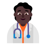 Microsoft(Windows) Health Worker: Dark Skin Tone Emoji