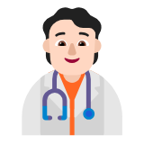 Microsoft(Windows) Health Worker: Light Skin Tone Emoji