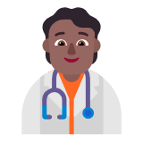 Microsoft(Windows) Health Worker: Medium-Dark Skin Tone Emoji