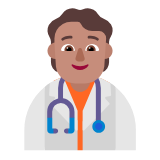 Microsoft(Windows) Health Worker: Medium Skin Tone Emoji