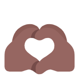 Microsoft(Windows) Heart Hands: Medium-Dark Skin Tone Emoji