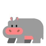 Microsoft(Windows) Hippopotamus Emoji