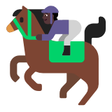 Microsoft(Windows) Horse Racing: Dark Skin Tone Emoji