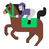 Microsoft(Windows) Horse Racing: Light Skin Tone Emoji