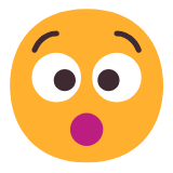 Microsoft(Windows) Hushed Face Emoji