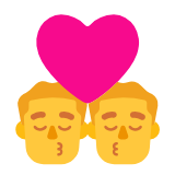 Microsoft(Windows) Kiss: Man, Man Emoji