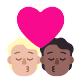 Microsoft(Windows) Kiss: Person, Person, Medium-Light Skin Tone, Medium-Dark Skin Tone Emoji