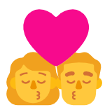 Microsoft(Windows) Kiss: Woman, Man Emoji