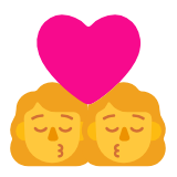 Microsoft(Windows) Kiss: Woman, Woman Emoji