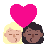 Microsoft(Windows) Kiss: Woman, Woman, Medium-Light Skin Tone, Medium-Dark Skin Tone Emoji