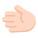 Microsoft(Windows) Leftwards Hand: Light Skin Tone Emoji