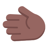 Microsoft(Windows) Leftwards Hand: Medium-Dark Skin Tone Emoji