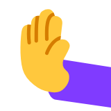 Microsoft(Windows) Leftwards Pushing Hand Emoji