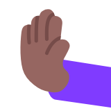 Microsoft(Windows) Leftwards Pushing Hand: Medium-Dark Skin Tone Emoji