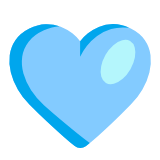 Microsoft(Windows) Light Blue Heart Emoji