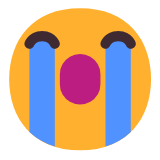 Microsoft(Windows) Loudly Crying Face Emoji