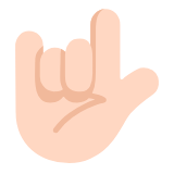 Microsoft(Windows) Love-You Gesture: Light Skin Tone Emoji