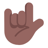 Microsoft(Windows) Love-You Gesture: Medium-Dark Skin Tone Emoji