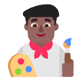 Microsoft(Windows) Man Artist: Medium-Dark Skin Tone Emoji