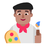 Microsoft(Windows) Man Artist: Medium Skin Tone Emoji