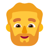 Microsoft(Windows) Man: Beard Emoji