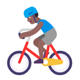 Microsoft(Windows) Man Biking: Medium-Dark Skin Tone Emoji