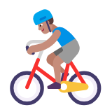 Microsoft(Windows) Man Biking: Medium Skin Tone Emoji