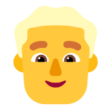 Microsoft(Windows) Man: Blond Hair Emoji