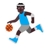 Microsoft(Windows) Man Bouncing Ball: Dark Skin Tone Emoji