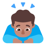 Microsoft(Windows) Man Bowing: Medium Skin Tone Emoji