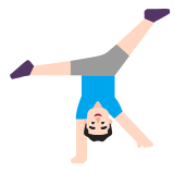 Microsoft(Windows) Man Cartwheeling: Light Skin Tone Emoji