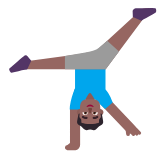 Microsoft(Windows) Man Cartwheeling: Medium-Dark Skin Tone Emoji