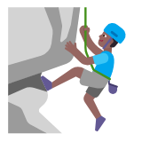 Microsoft(Windows) Man Climbing: Medium-Dark Skin Tone Emoji