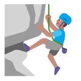 Microsoft(Windows) Man Climbing: Medium Skin Tone Emoji