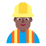 Microsoft(Windows) Man Construction Worker: Medium-Dark Skin Tone Emoji