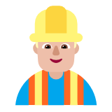 Microsoft(Windows) Man Construction Worker: Medium-Light Skin Tone Emoji