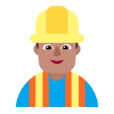 Microsoft(Windows) Man Construction Worker: Medium Skin Tone Emoji