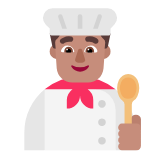 Microsoft(Windows) Man Cook: Medium Skin Tone Emoji