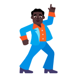 Microsoft(Windows) Man Dancing: Dark Skin Tone Emoji